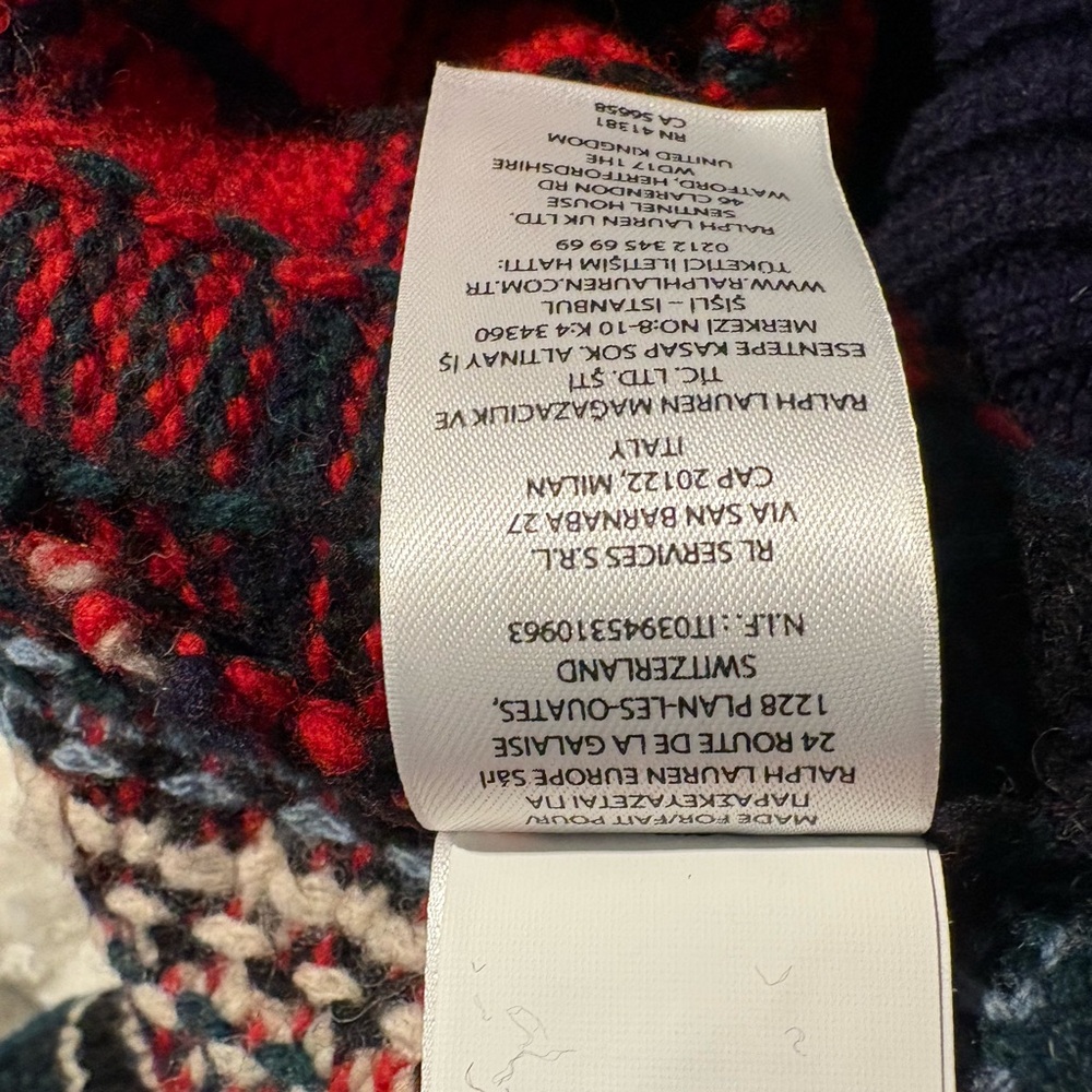 POLO RALPH LAUREN NWT
Wool-Blend Patchwork Plaid Sweater in Sz M - Picture 12 of 12